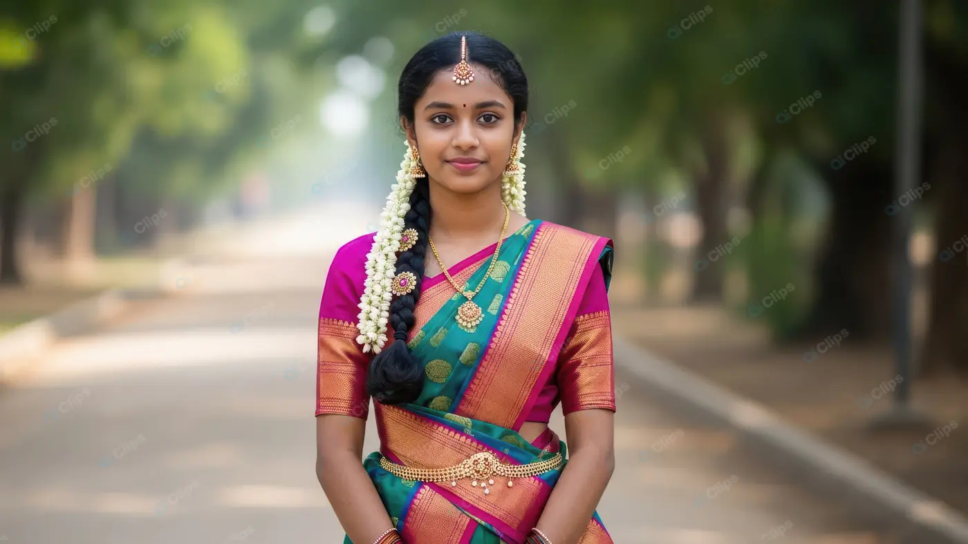 Elegant South Indian Girl in Traditional Attire
