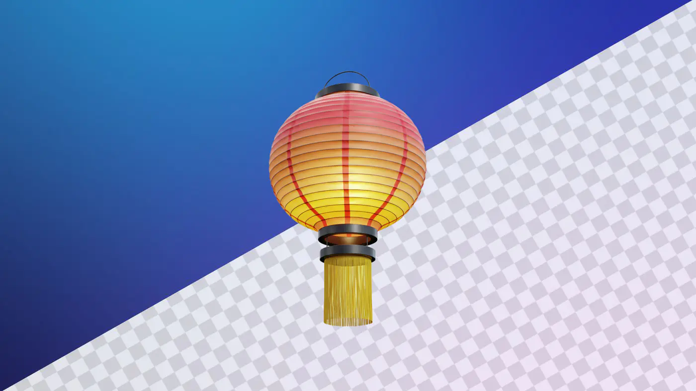 Vibrant Chinese Paper Lantern with Tassel Detail