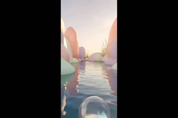 Soft Pastel Bubble Flow