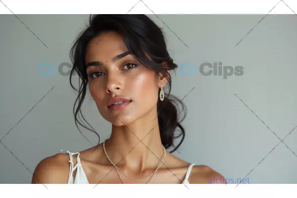 Elegant Woman with Glamorous Jewelry