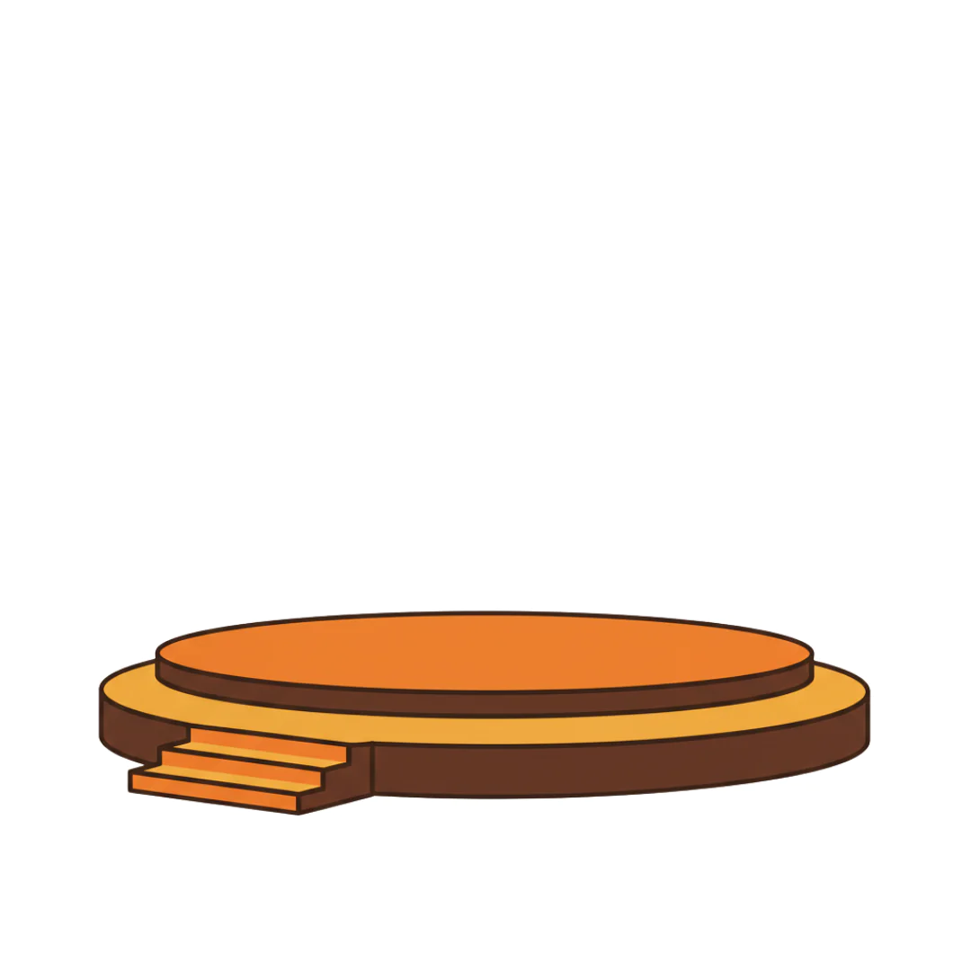Tiered Circular Platform Vector