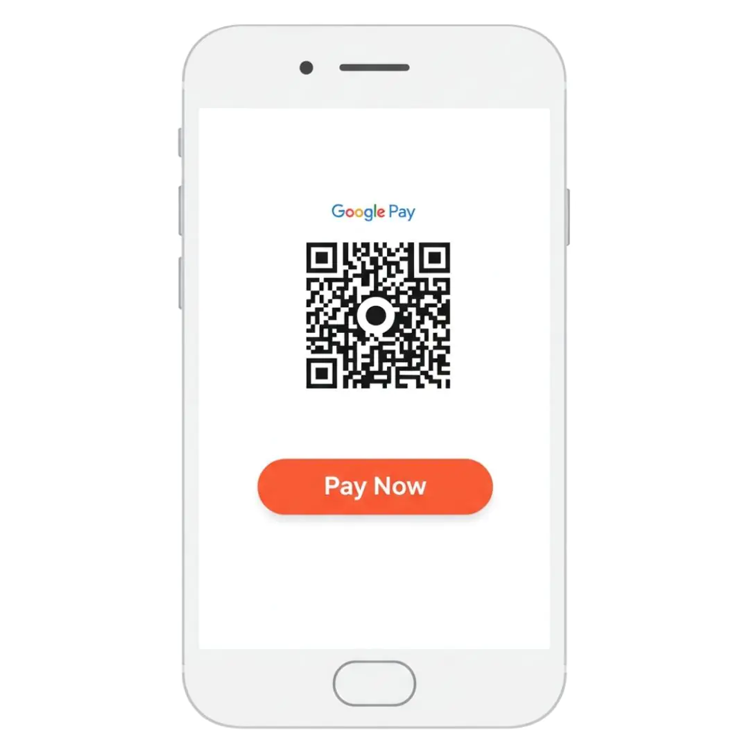 Google Pay QR Code Smartphone Screen PNG