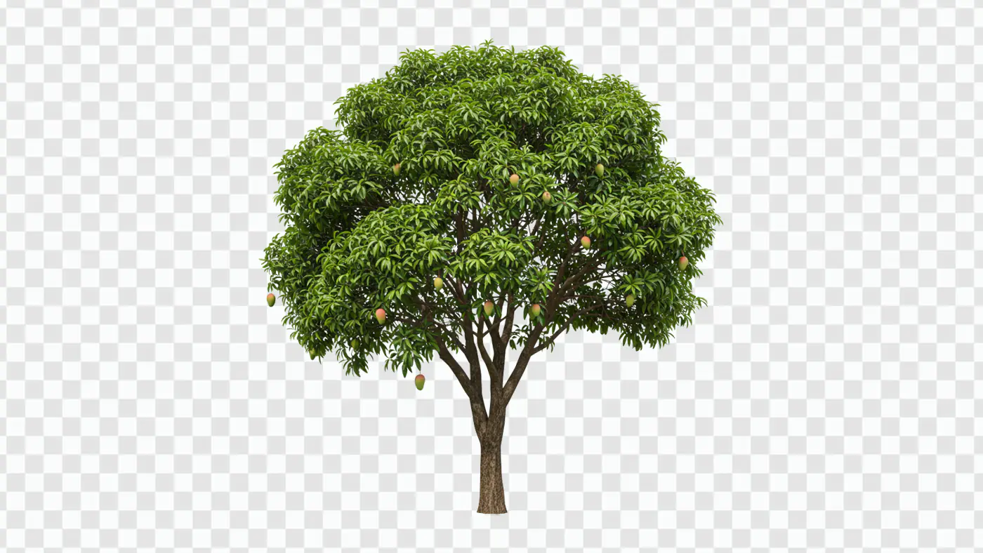 Lush Green Mango Tree Isolated PNG Clipart