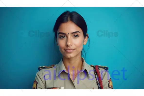 Confident Female Police Officer Portrait