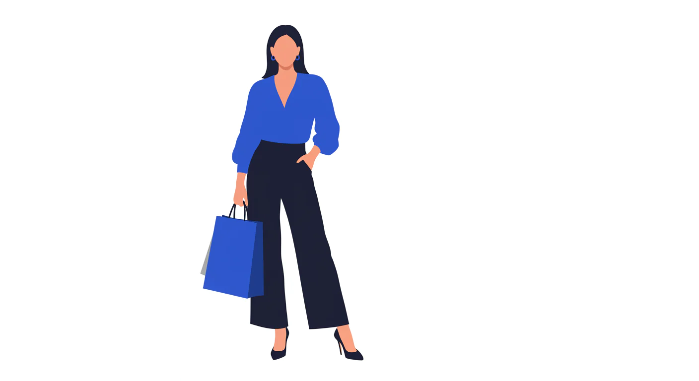 Sophisticated Shopper Vector Art