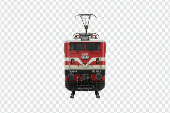 Indian Railway Electric Locomotive WAP-7 Engine PNG