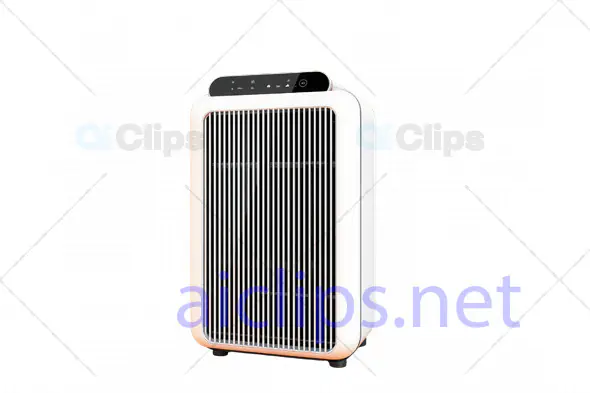 3D Modern Air Purifier Model with LED Touch Control
