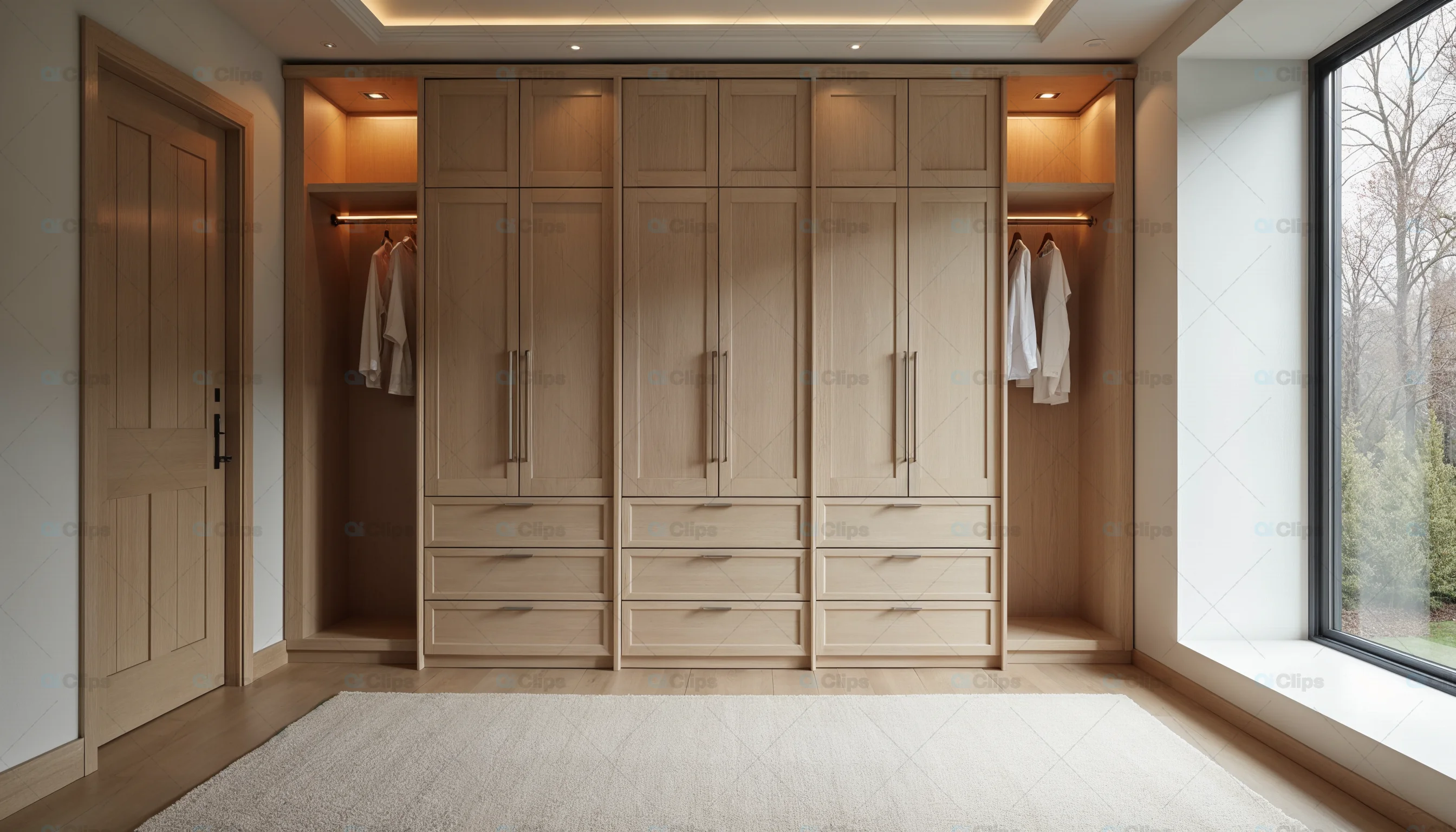 Modern Wooden Closet Design