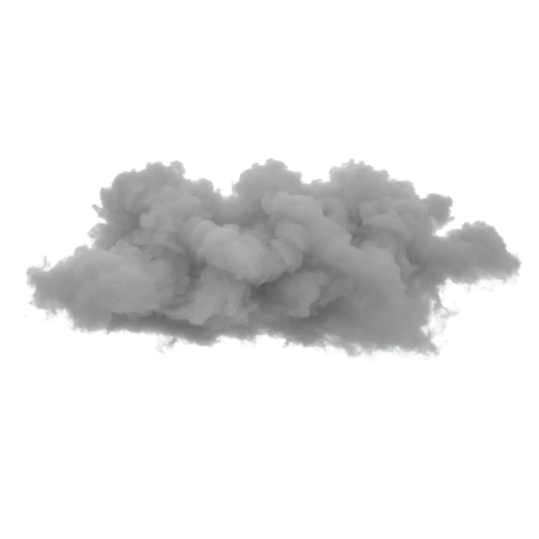 Dense Gray Smoke Cloud Effect PNG Clipart