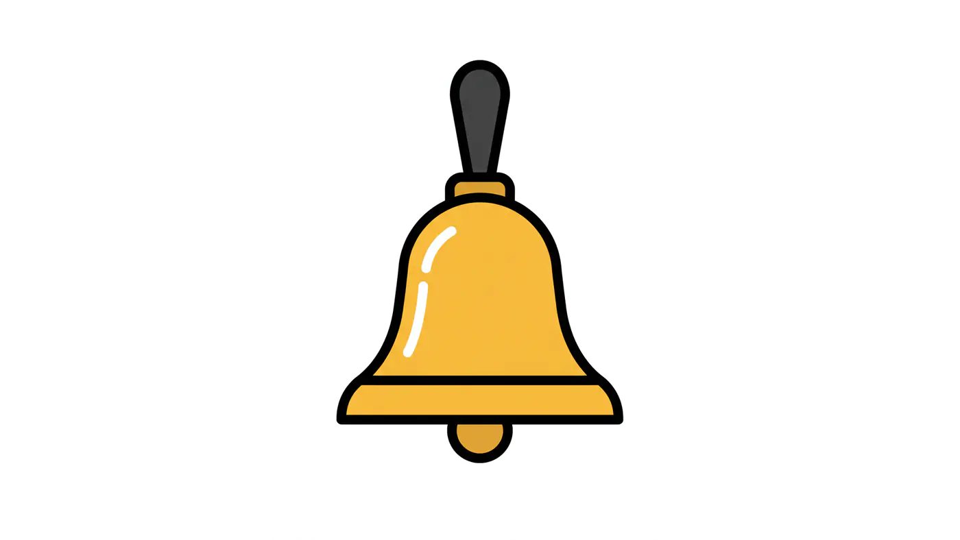 Golden Bell Icon Vector