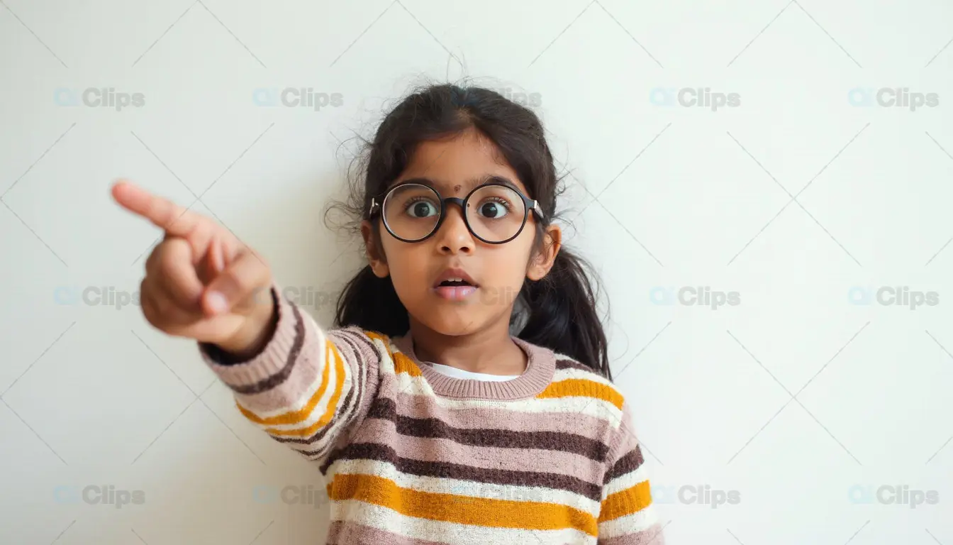Curious Girl Pointing