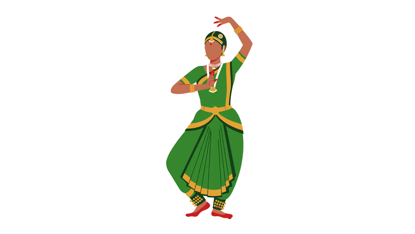 Bharatanatyam Dancer Vector