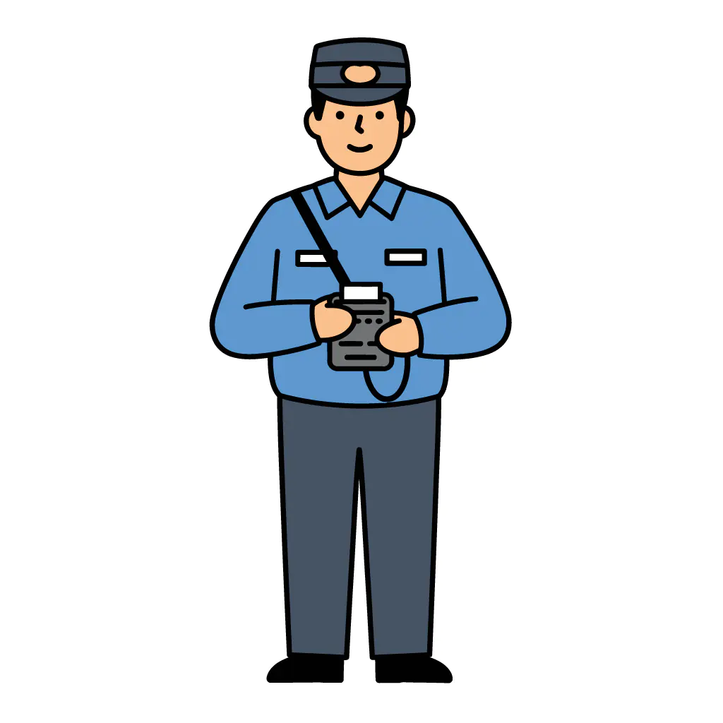 Friendly Security Guard Vector
