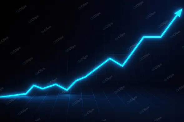 Neon Blue Growth Chart