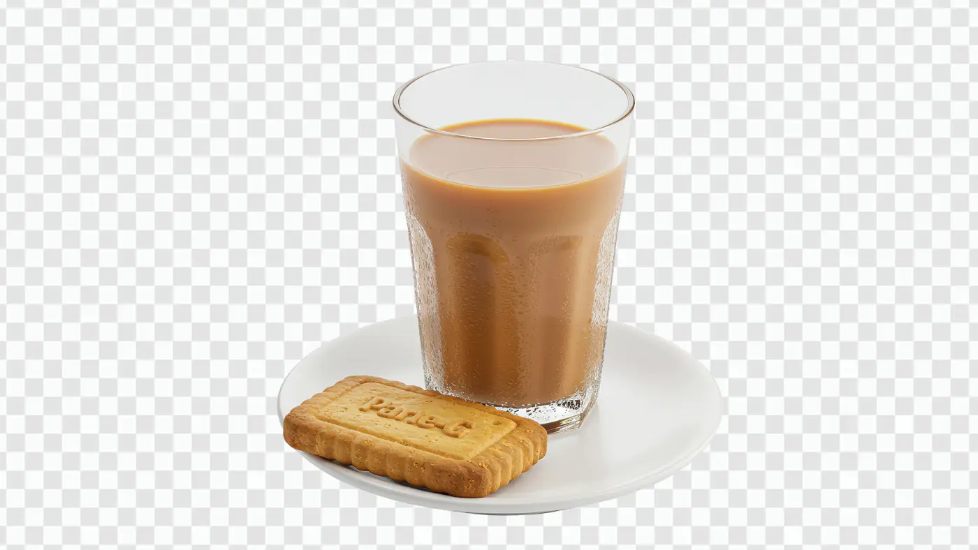 Aromatic Indian Chai with Biscuit PNG Clipart