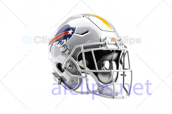 3D American Football Helmet with Logo Design