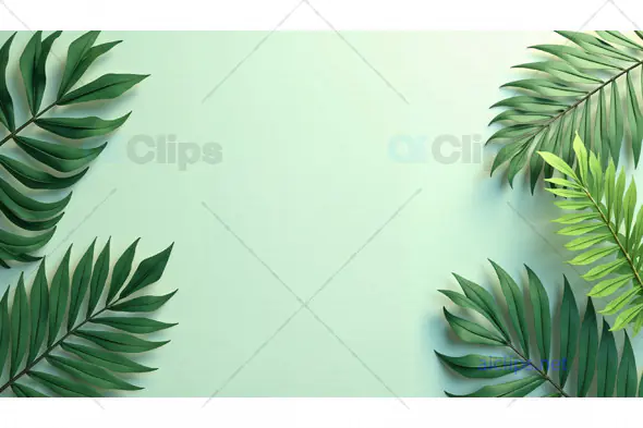 Tropical Palm Leaves Background