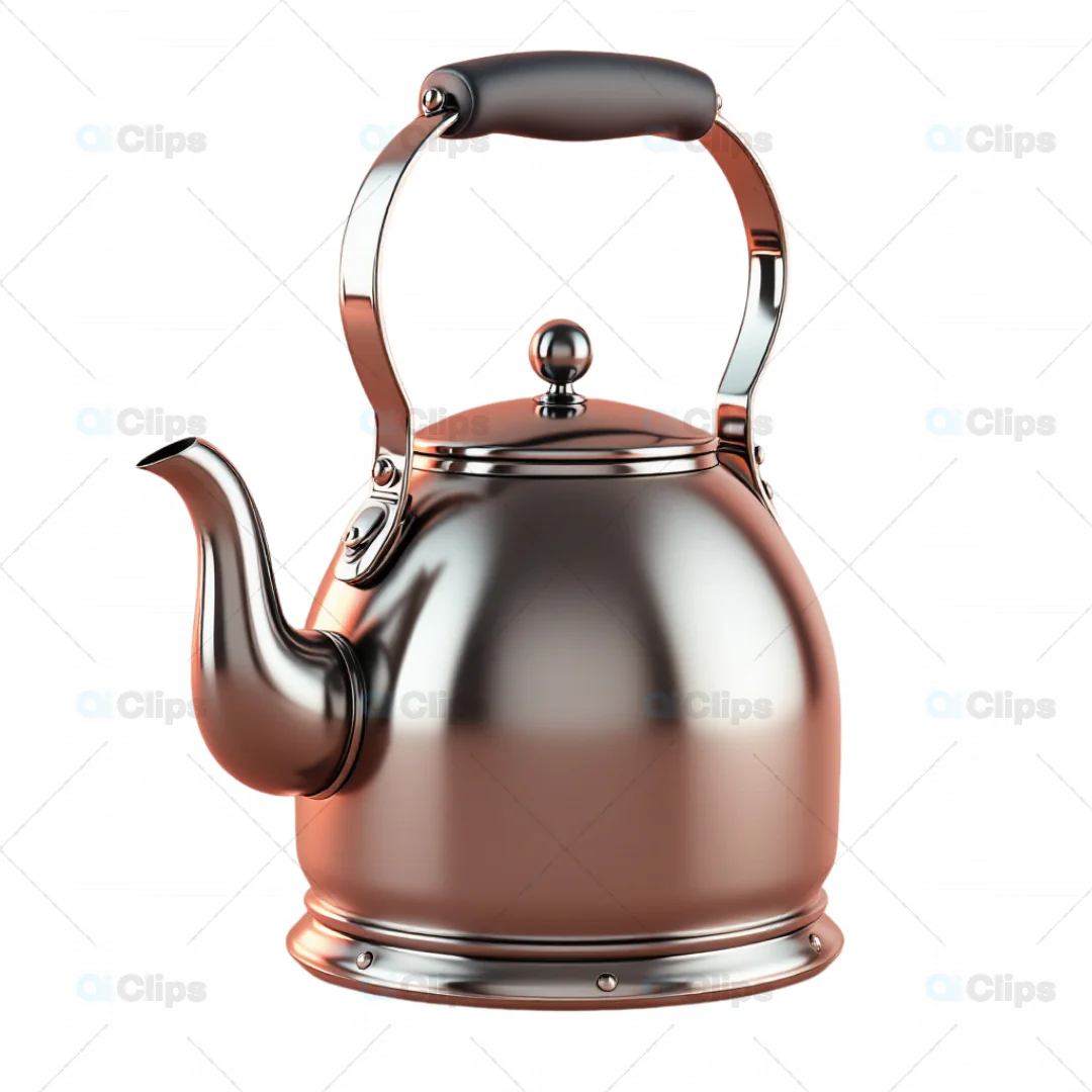 3D Vintage Copper Tea Kettle Model