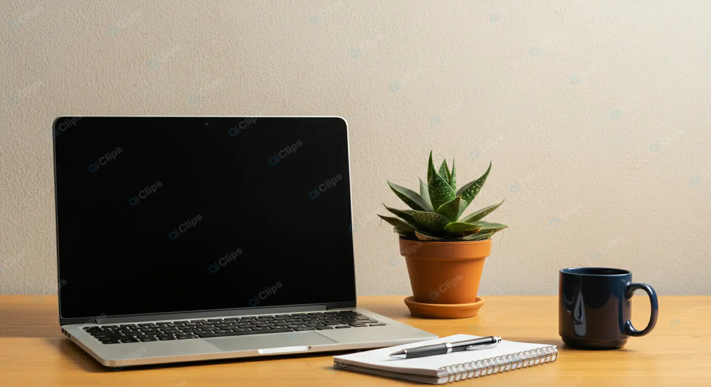 Minimalist Work-from-Home Desk Setup