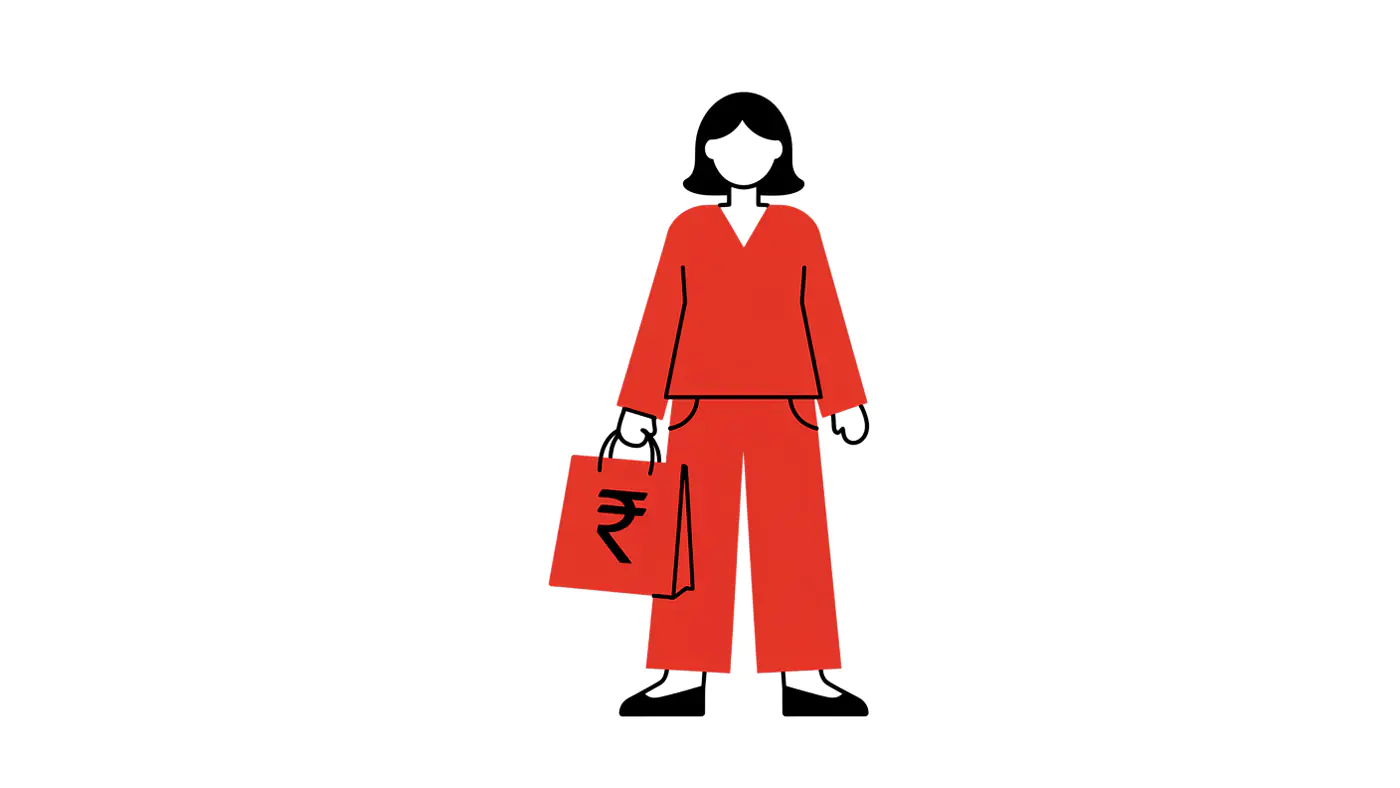 Modern Indian Shopper Vector