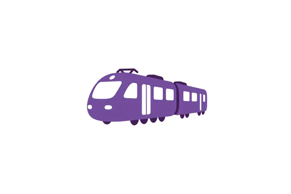 Purple Metro Train Icon