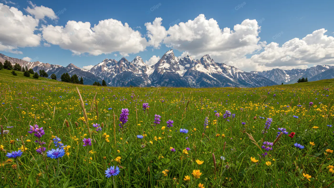 Alpine Wildflower Panorama