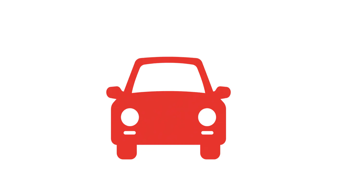 Crimson Automobile Silhouette Icon