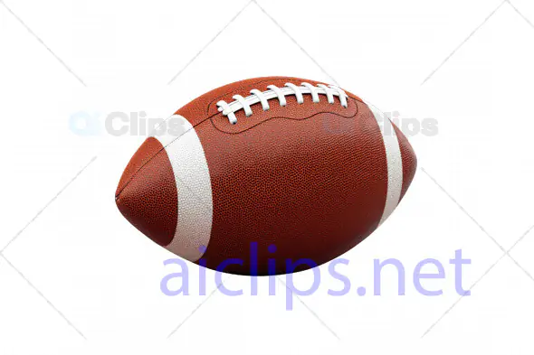 Textured 3D American Football Model with Realistic Stitching