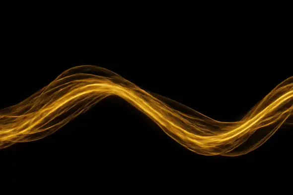 Flowing Golden Energy Wave