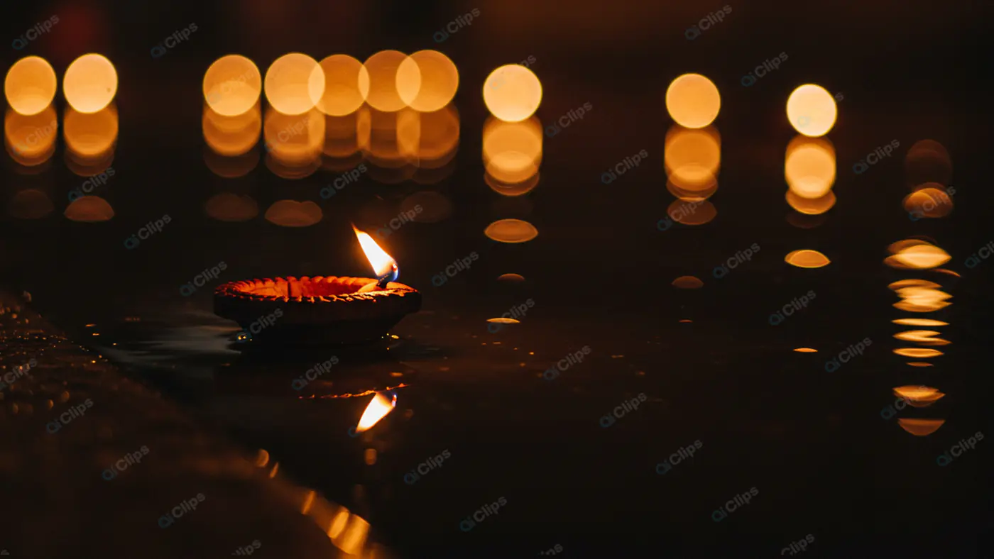 Diwali Diya: Floating Flame Reflection