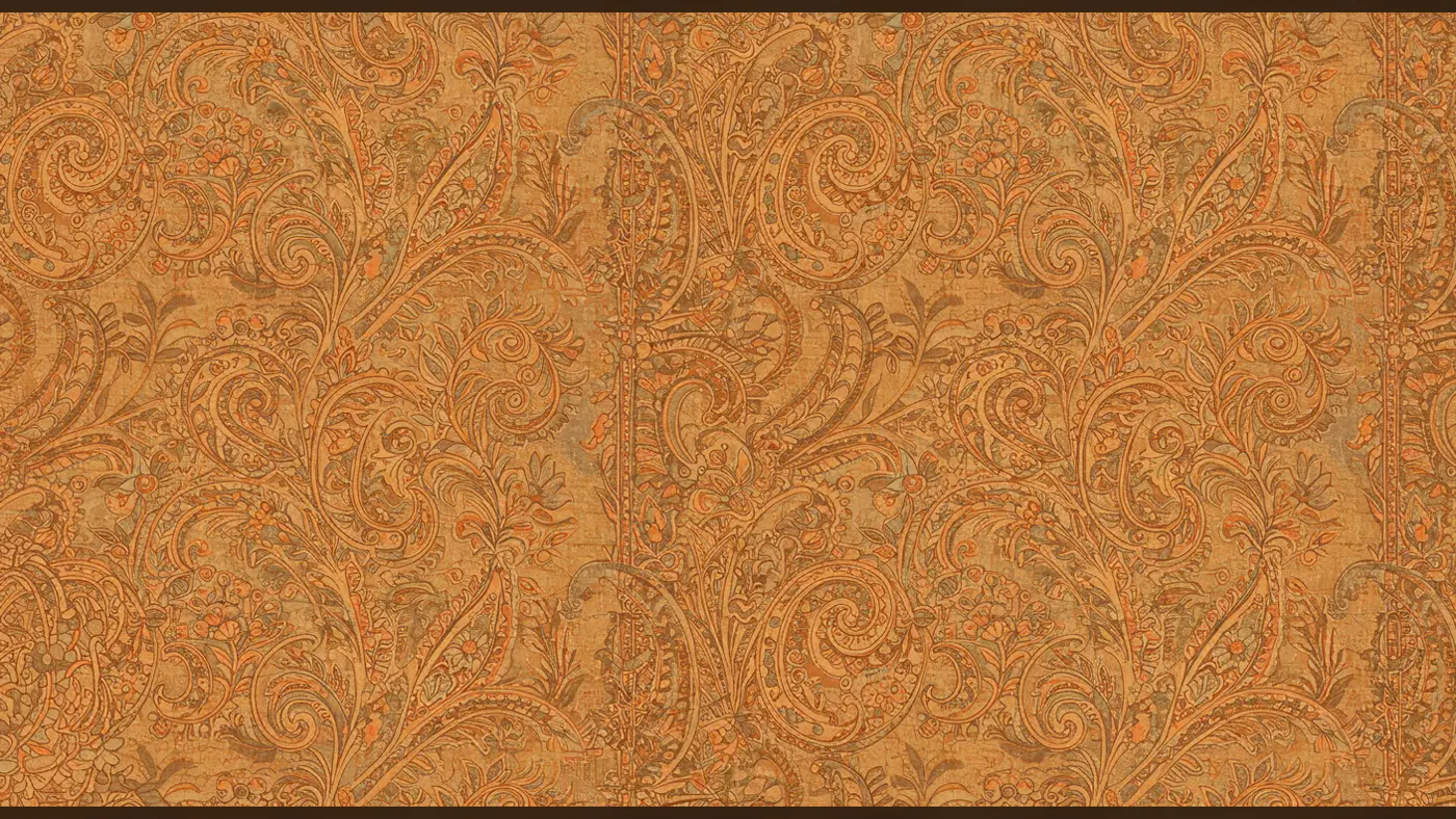 Subtle Brown Paisley Fabric Texture | Seamless Indian Vintage Textile Pattern