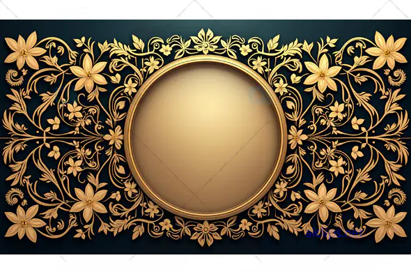 Gold Floral Ornamental Frame