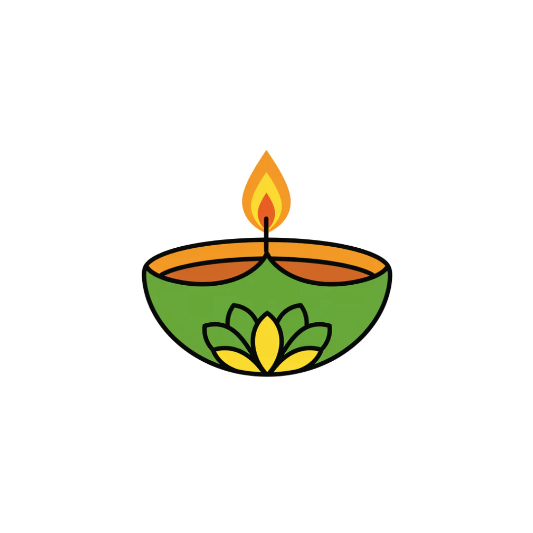 Lotus Diya Icon