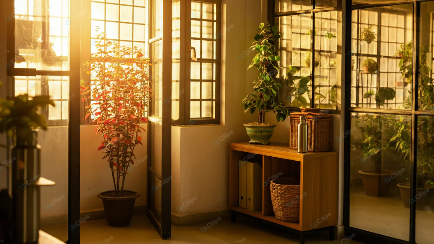 Sunlit Indoor Garden Corner