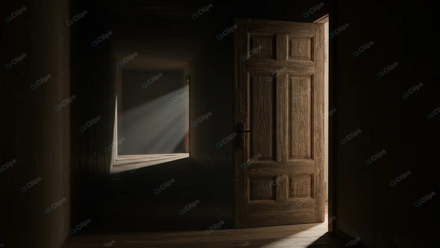 Mysterious Doorway: Light and Shadow