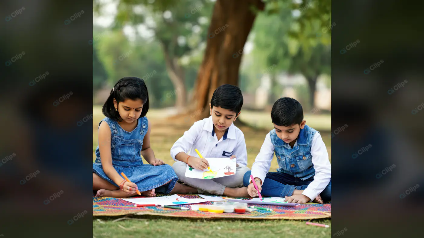 Enhanced Outdoor Art Class for Children