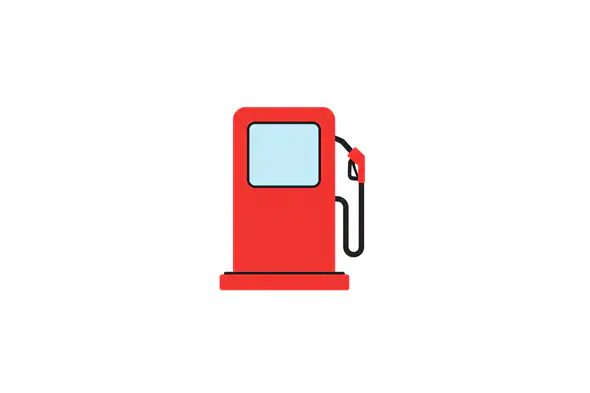 Vibrant Red Fuel Pump Icon