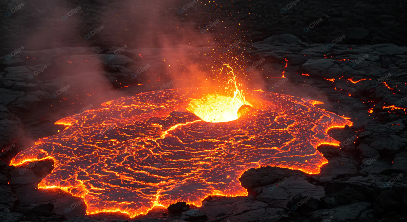 Molten Lava Lake Eruption