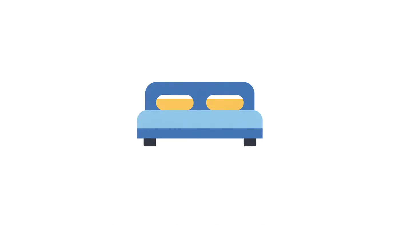 Blue Double Bed Icon