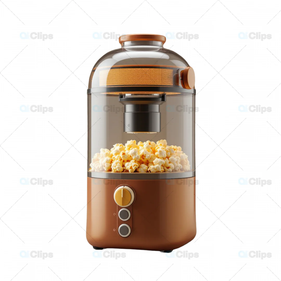 3D Vintage-Style Popcorn Maker Model