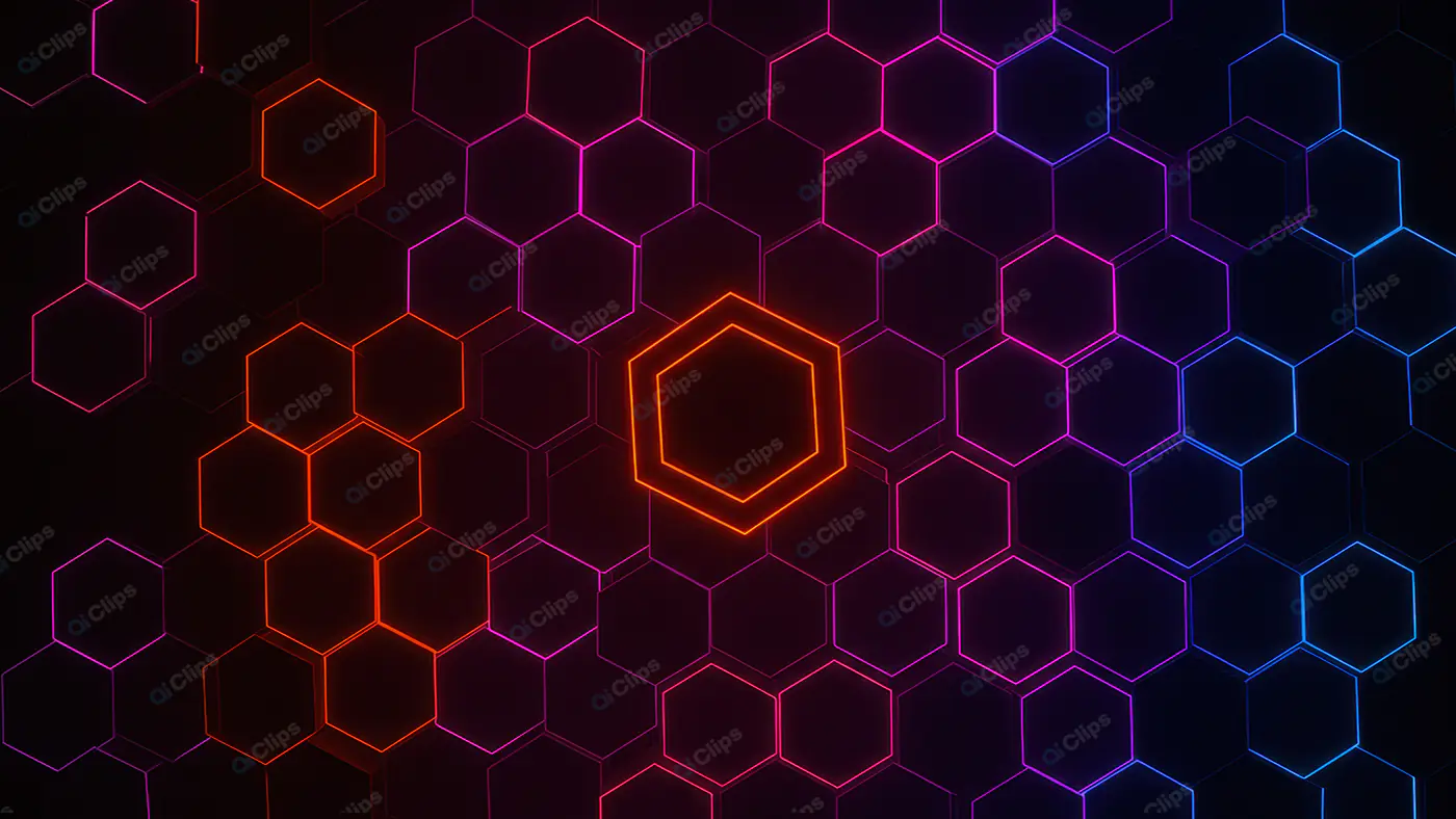 Glowing Hexagonal Grid