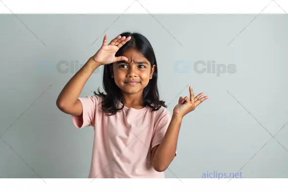 Confused Young Girl Gesturing
