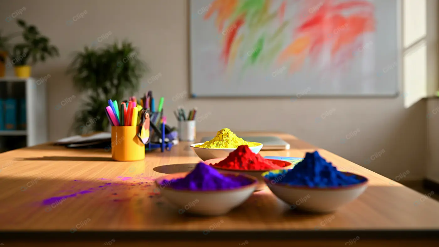 Vibrant Holi Powder Art Studio