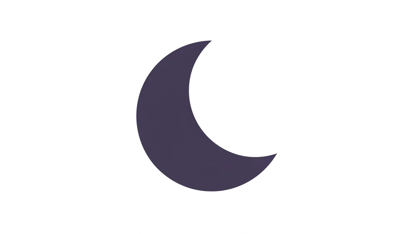 Sleek Crescent Moon Icon