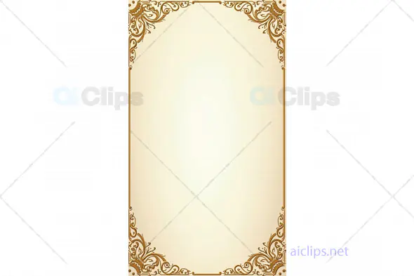 Elegant Gold Ornate Frame Invitation Background