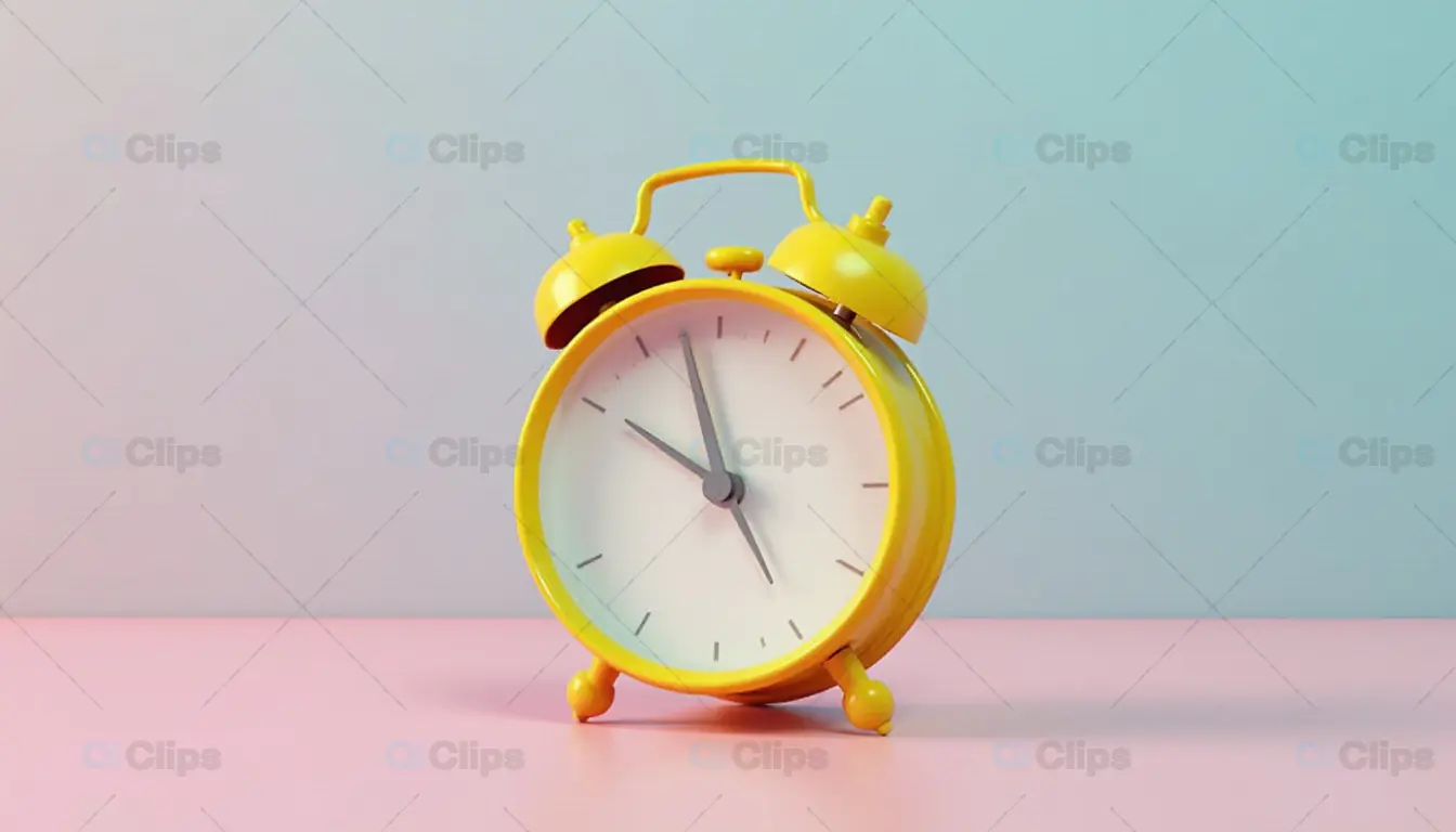 Yellow Vintage Alarm Clock