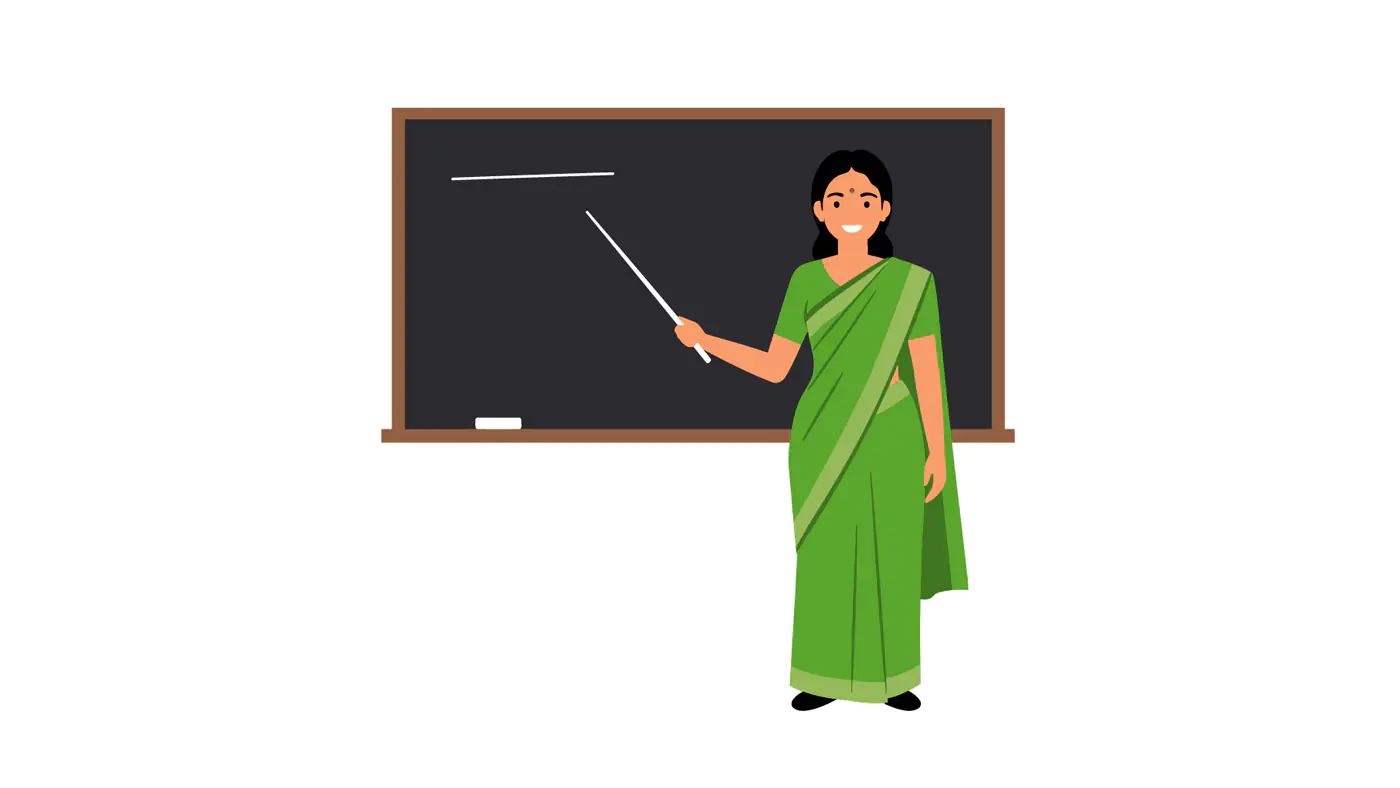Smiling Indian Educator Vector