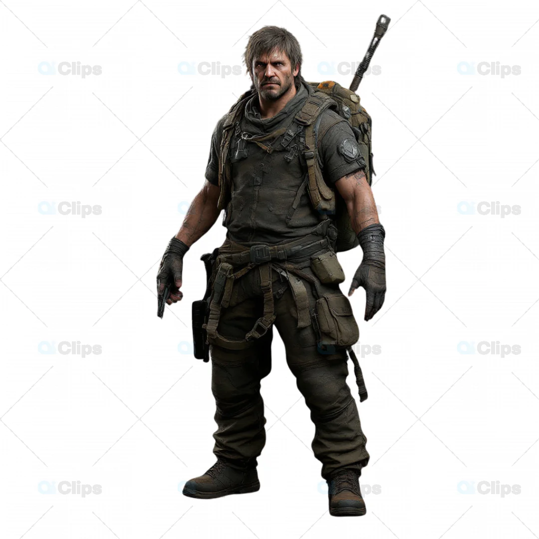 3D Rugged Survival Soldier Character with Tactical Gear