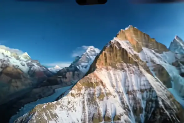 Majestic Himalayan Peaks Aerial View