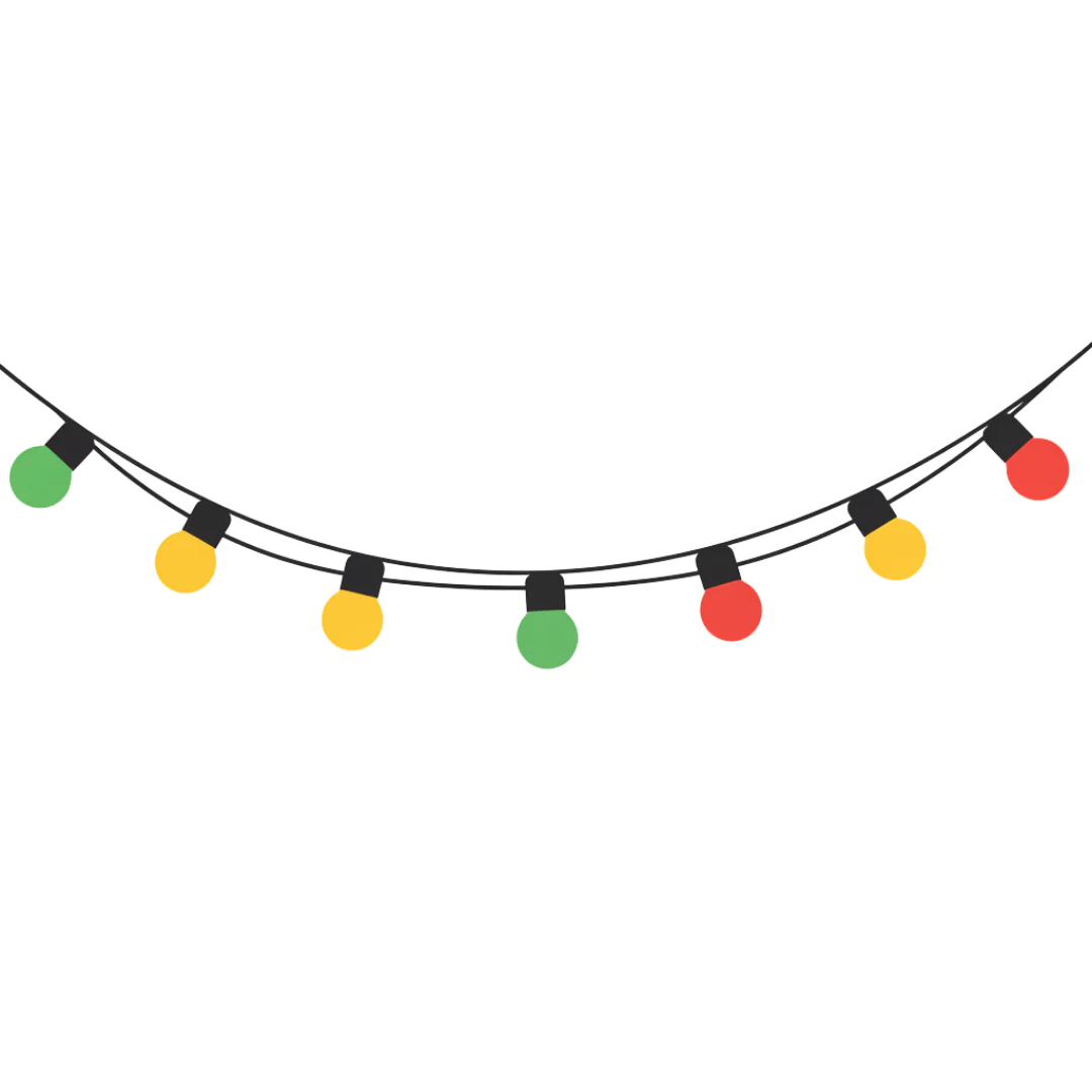 Colorful Bulb String Light Vector